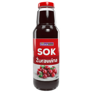 Sok z Żurawiny 100 % 750ml | NATURAVENA - Ekochatka