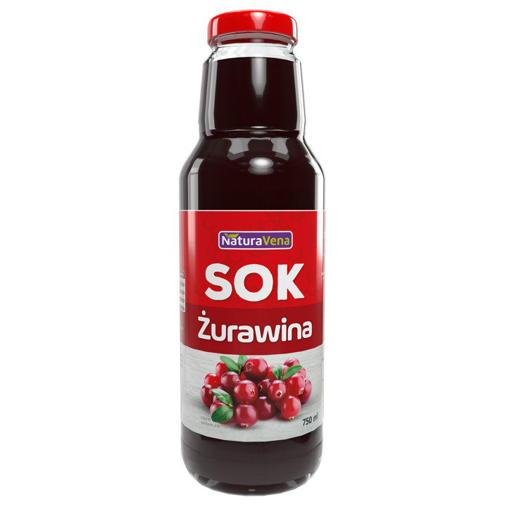 Sok z Żurawiny 100 % 750ml | NATURAVENA - Ekochatka