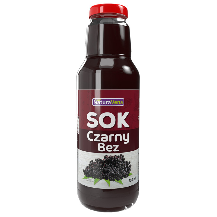 Sok z Czarnego Bzu 100 % 750ml | NATURAVENA - Ekochatka