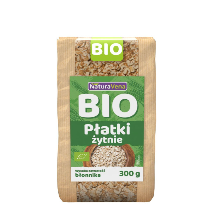 Płatki Żytnie BIO 300g | NATURAVENA - Ekochatka
