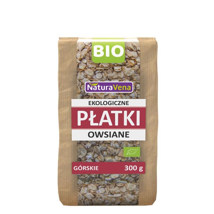 Płatki Owsiane Górskie BIO 300g | NATURAVENA - Ekochatka