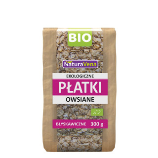 Płatki Owsiane Błyskawiczne BIO 300g | NATURAVENA - Ekochatka