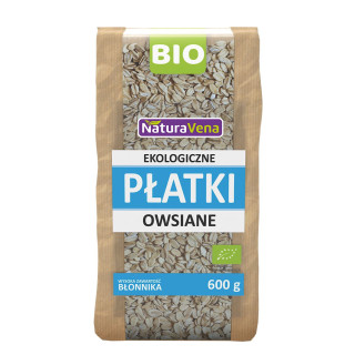 Płatki Owsiane BIO 600g | NATURAVENA - Ekochatka