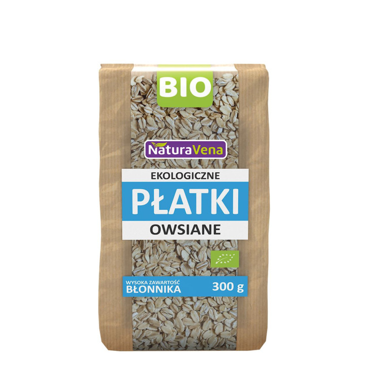 Płatki Owsiane BIO 300g | NATURAVENA - Ekochatka