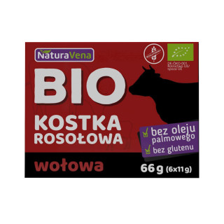 Bulion Kostki Wołowe Bezglutenowe BIO (6x11g) 66g | NATURAVENA - Ekochatka