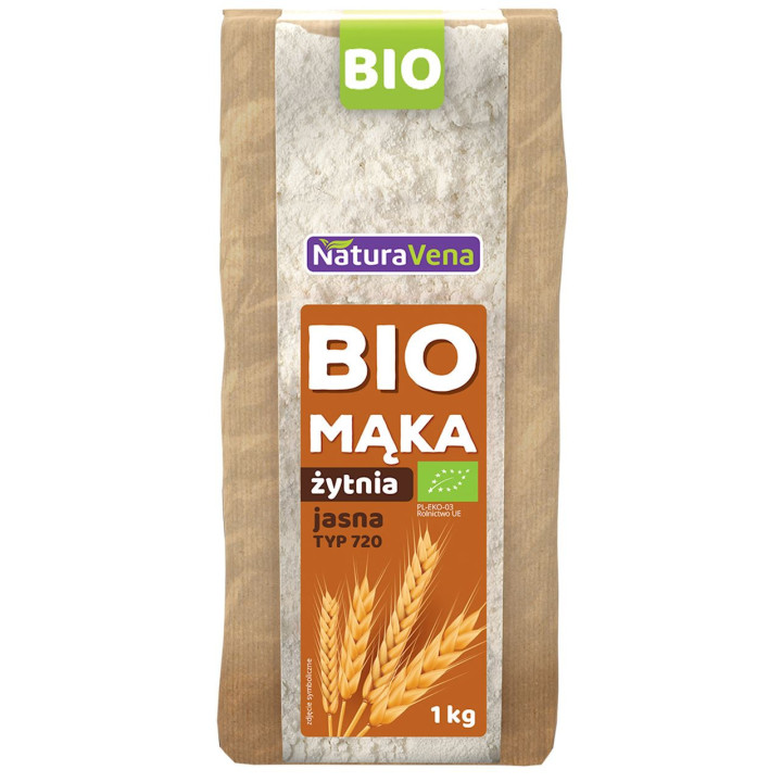 Mąka Żytnia Chlebowa Typ 720 BIO 1kg | NATURAVENA - Ekochatka