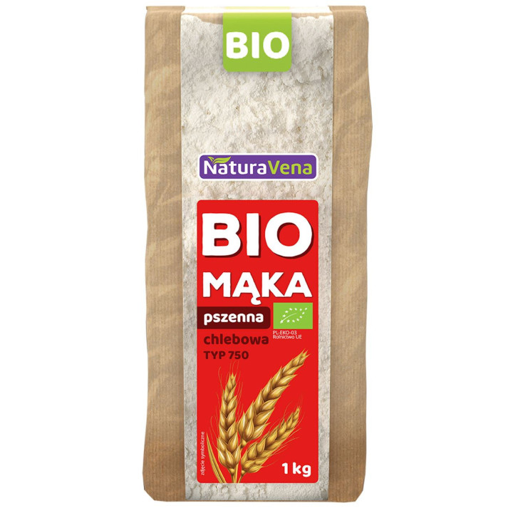 Mąka Pszenna Chlebowa Typ 750 BIO 1kg | NATURAVENA - Ekochatka