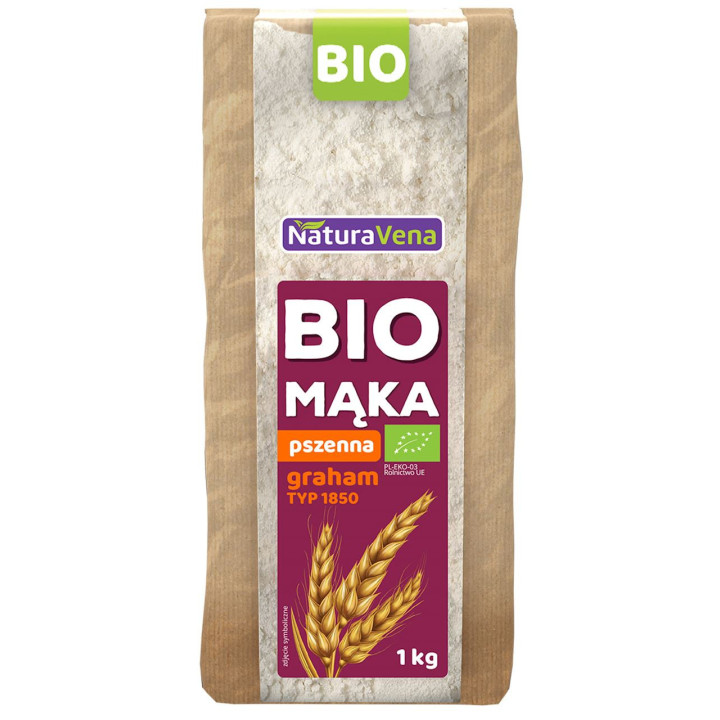 Mąka Pszenna Graham Typ 1850 BIO 1kg | NATURAVENA - Ekochatka
