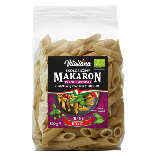 Makaron (Semolinowy Razowy) Penne BIO 500g | VITALIANA - Ekochatka
