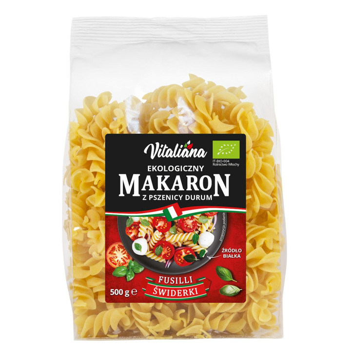 Makaron (Semolinowy) Świderki BIO 500g | VITALIANA - Ekochatka