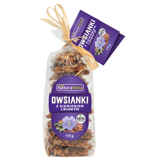 Ciastka Owsianki z Siemieniem Lnianym 175g | NATURAVENA - Ekochatka