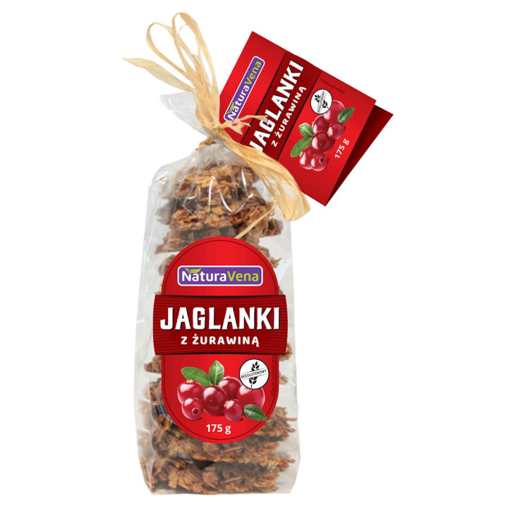 Ciastka Jaglanki z Żurawiną 175g | NATURAVENA - Ekochatka