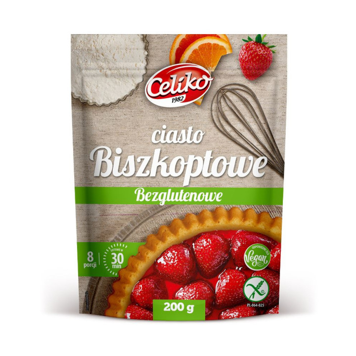 Mieszanka do Wypieku Ciasta Biszkoptowego Bezglutenowa 200g | CELIKO - Ekochatka