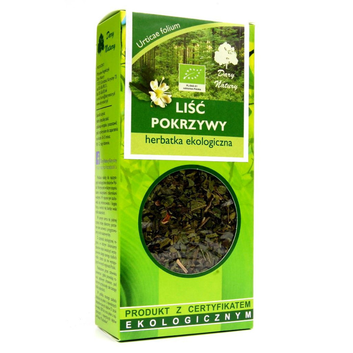 Herbatka Liść Pokrzywy BIO 25g | DARY NATURY - herbatki - Ekochatka