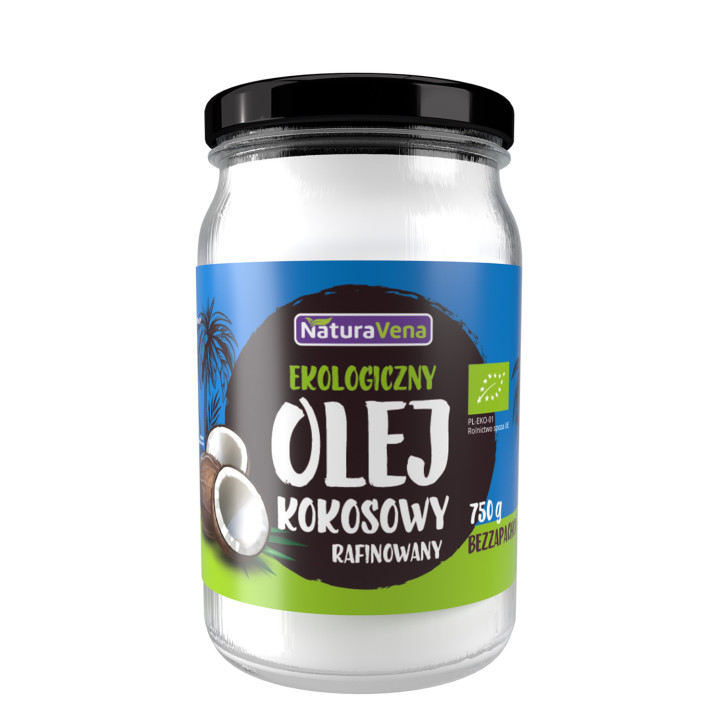 Olej Kokosowy Bezwonny BIO 830ml | NATURAVENA - Ekochatka