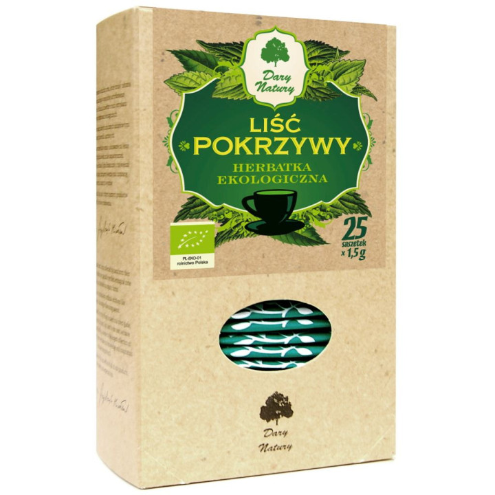 Herbatka Liść Pokrzywy BIO (25x1,5g) 37,5g | DARY NATURY - herbatki - Ekochatka