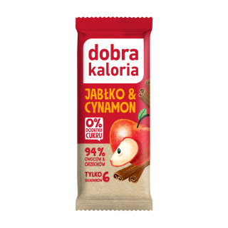 Baton Daktylowy Jabłko & Cynamon bez Dodatku Cukrów 35g | DOBRA KALORIA - Ekochatka