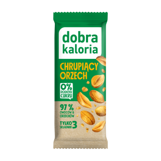 Baton Daktylowy Chrupiący Orzech bez Dodatku Cukrów 35g | DOBRA KALORIA - Ekochatka
