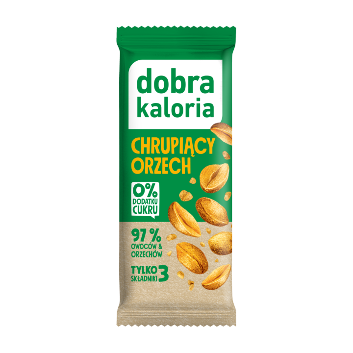 Baton Daktylowy Chrupiący Orzech bez Dodatku Cukrów 35g | DOBRA KALORIA - Ekochatka