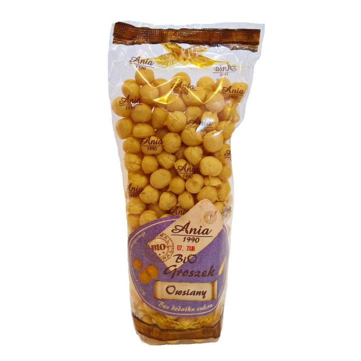 Groszek Ptysiowy Owsiany bez Dodatku Cukrów BIO 70g | BIO ANIA - Ekochatka
