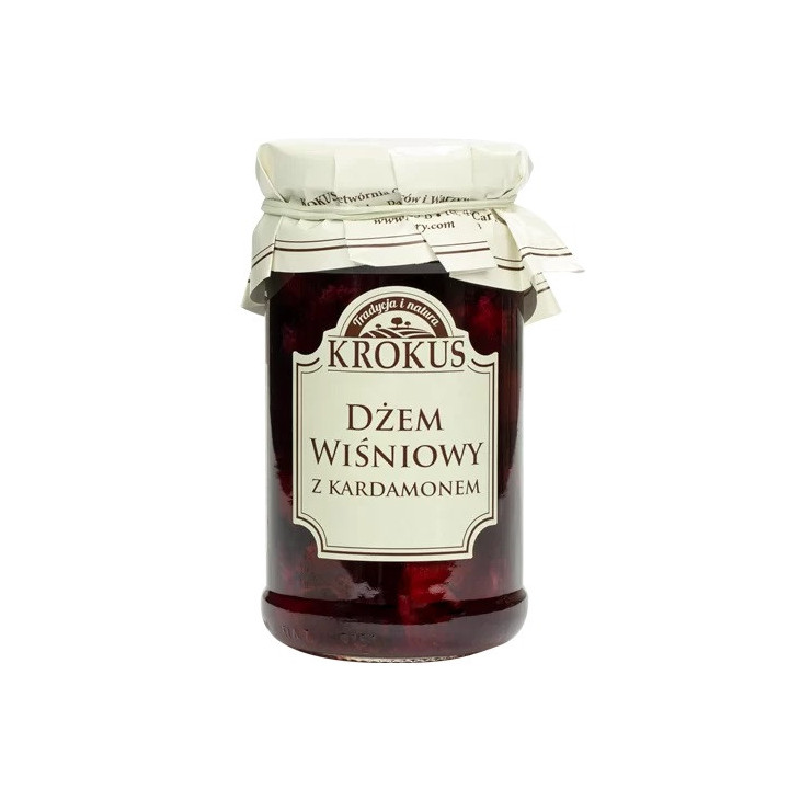 Dżem Wiśniowy z Kardamonem o Obniżonej Zawartości Cukru Bezglutenowy 2 | KROKUS - Ekochatka