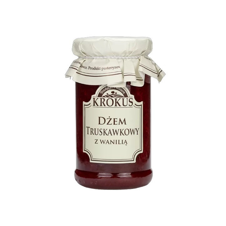 Dżem Truskawkowy z Wanilią o Obniżonej Zawartości Cukru Bezglutenowy 2 | KROKUS - Ekochatka