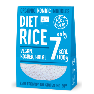 Makaron (Konjac) w Kształcie Ryżu Bezglutenowy BIO 385g (300g) | DIET-FOOD - Ekochatka