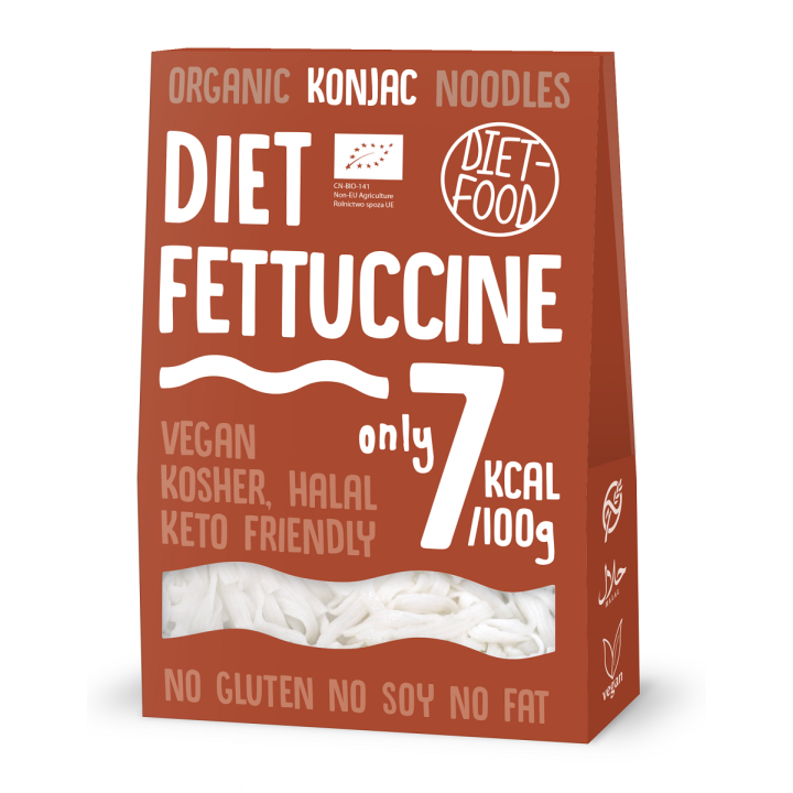 Makaron (Konjac) Fettuccine Bezglutenowy BIO 385g (300g) | DIET-FOOD - Ekochatka