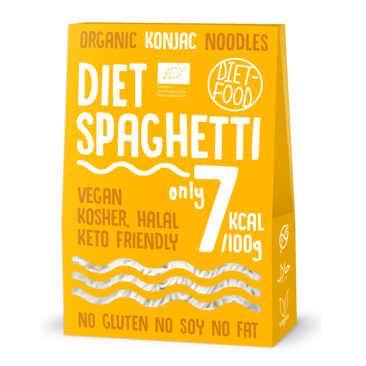 Makaron (Konjac) Spaghetti Bezglutenowy BIO 385g (300g) | DIET-FOOD - Ekochatka