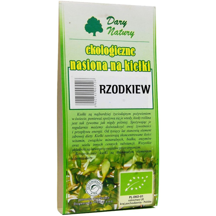 Nasiona Rzodkiewki BIO na Kiełki 30g | DARY NATURY - inne - Ekochatka