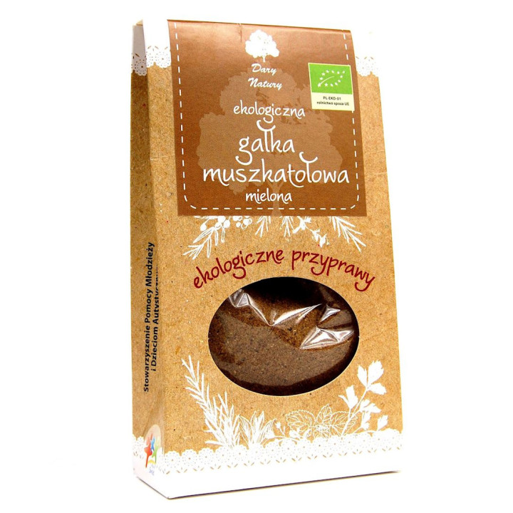 Gałka Muszkatołowa Mielona BIO 30g | DARY NATURY - przyprawy i zioła - Ekochatka
