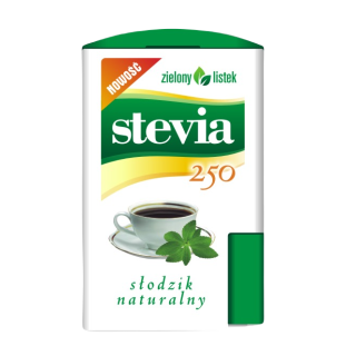 Stevia Pastylki w Dozowniku (250szt) 13g | ZIELONY LISTEK - Ekochatka