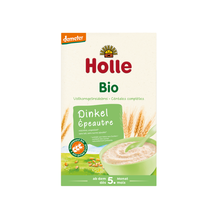 Kaszka Orkiszowa Pełnoziarnista bez Dodatku Cukrów od 5 Miesiąca DEMET | HOLLE - Ekochatka