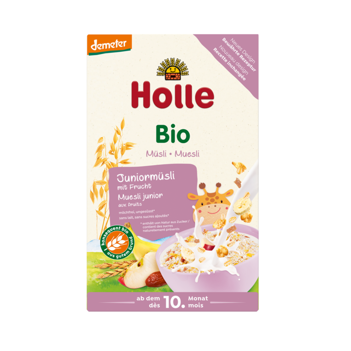Musli Junior z Owocami od 10 Miesiąca DEMETER BIO 250g | HOLLE - Ekochatka
