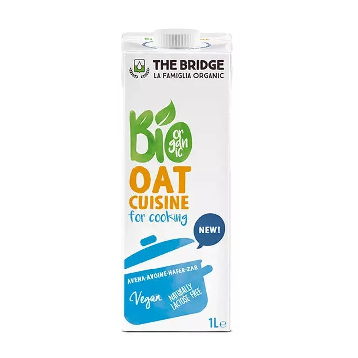Krem Owsiany do Gotowania bez Dodatku Cukrów BIO 200ml | THE BRIDGE - Ekochatka