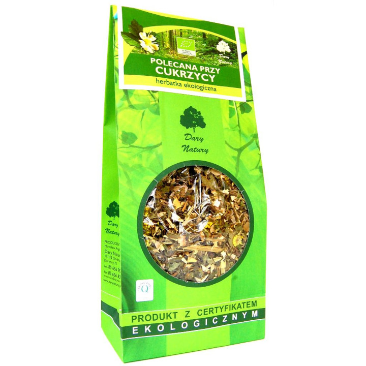 Herbatka Polecana Przy Cukrzycy BIO 150g | DARY NATURY - herbatki - Ekochatka