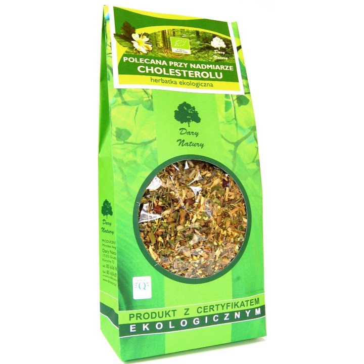 Herbatka Polecana Przy Nadmiarze Cholesterolu BIO 200g | DARY NATURY - herbatki - Ekochatka