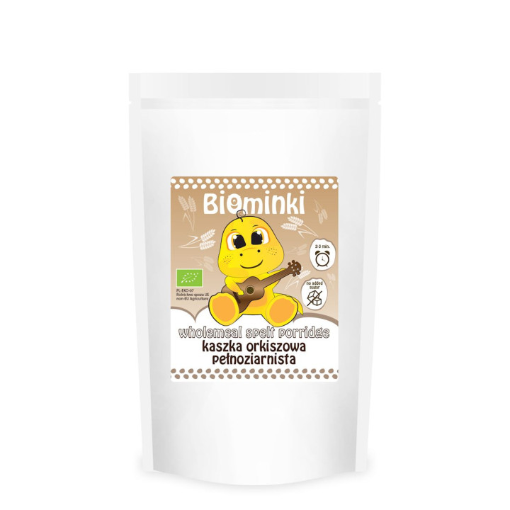 Kaszka Manna Orkiszowa Pełnoziarnista bez Dodatku Cukrów BIO 200g | BIOMINKI - Ekochatka