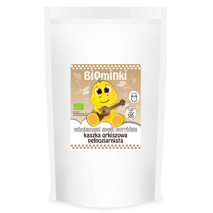 Kaszka Manna Orkiszowa Pełnoziarnista bez Dodatku Cukrów BIO 500g | BIOMINKI - Ekochatka