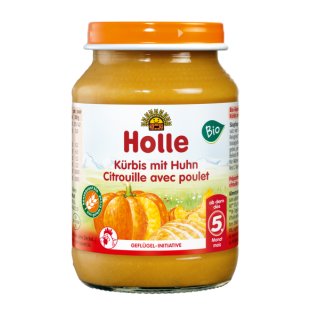 Dynia z Kurczakiem bez Dodatku Cukrów Bezglutenowe od 5 Miesiąca BIO 1 | HOLLE - Ekochatka