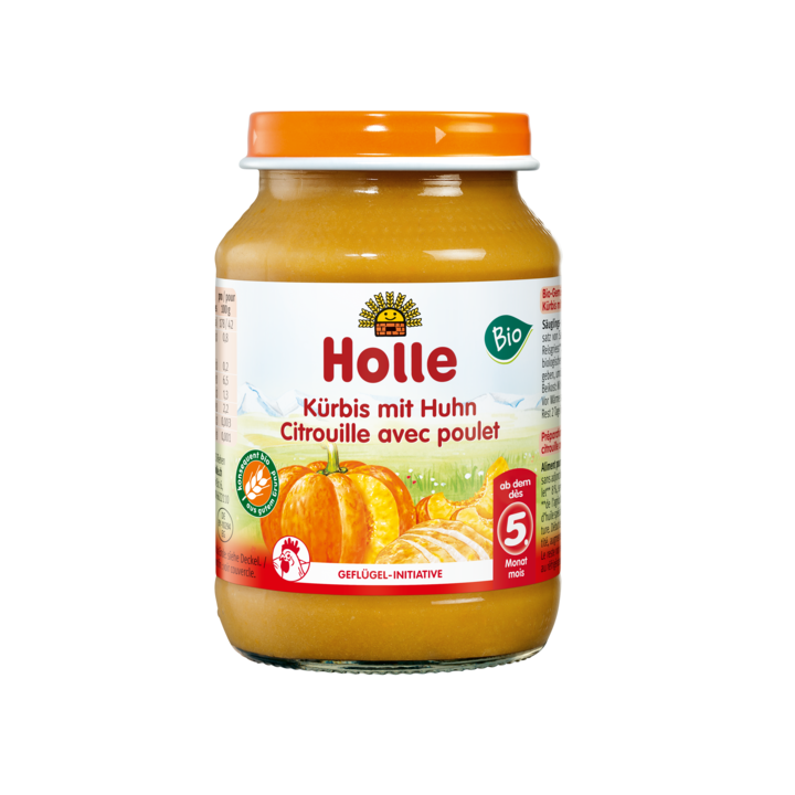 Dynia z Kurczakiem bez Dodatku Cukrów Bezglutenowe od 5 Miesiąca BIO 1 | HOLLE - Ekochatka