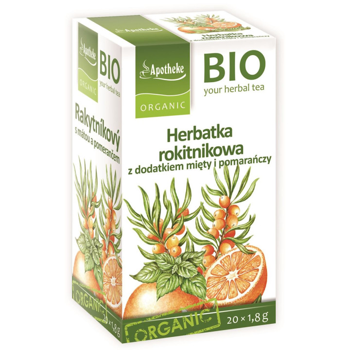 Herbatka Rokitnikowa z Miętą i Pomarańczą BIO (20x1,8g) 36g | APOTHEKE - Ekochatka