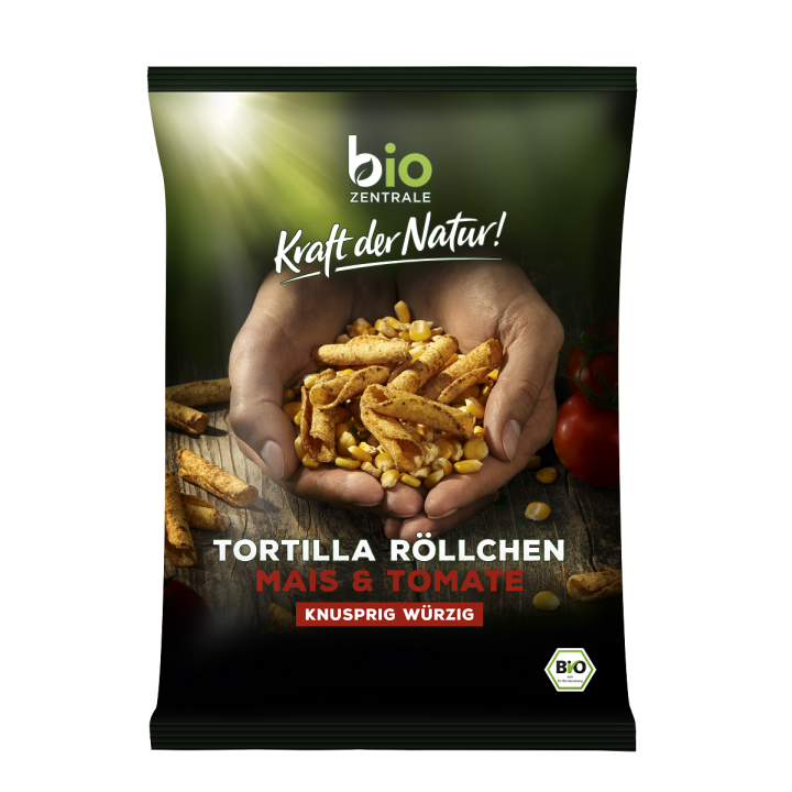 Chipsy Tortilla Rurka Pomidorowe Bezglutenowe BIO 125g | BIO ZENTRALE - Ekochatka