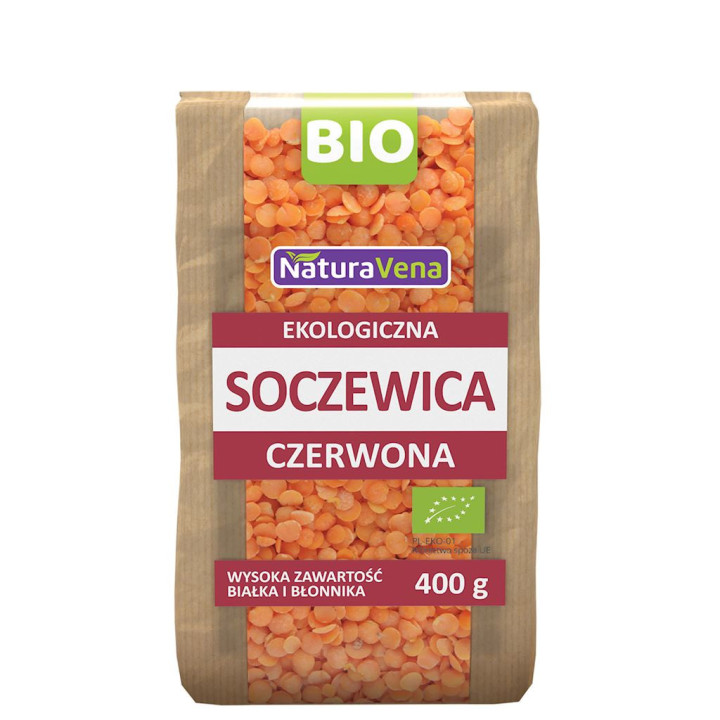 Soczewica Czerwona BIO 400g | NATURAVENA - Ekochatka