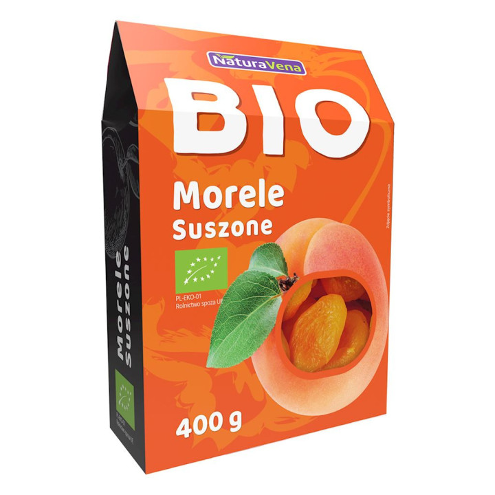 Morele Suszone Bezglutenowe BIO 400g | NATURAVENA - Ekochatka