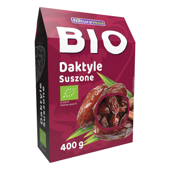 Daktyle Suszone Bezglutenowe BIO 400g | NATURAVENA - Ekochatka