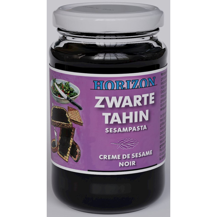 Tahini Czarne (Pasta Sezamowa z Czarnego Sezamu) Bezglutenowe BIO 350g | HORIZON - Ekochatka