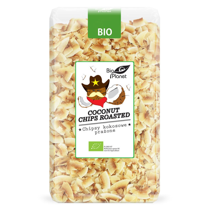 Chipsy Kokosowe Prażone BIO 400g | BIO PLANET - seria PRZEKĄSKI - Ekochatka