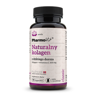 Kolagen z Dzikiego Dorsza + Witamina C Bezglutenowy 90 Kapsułek | PHARMOVIT - Ekochatka