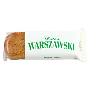 Baton Ananas i Kokos Bezglutenowy 50g | WARSZAWSKI - Ekochatka